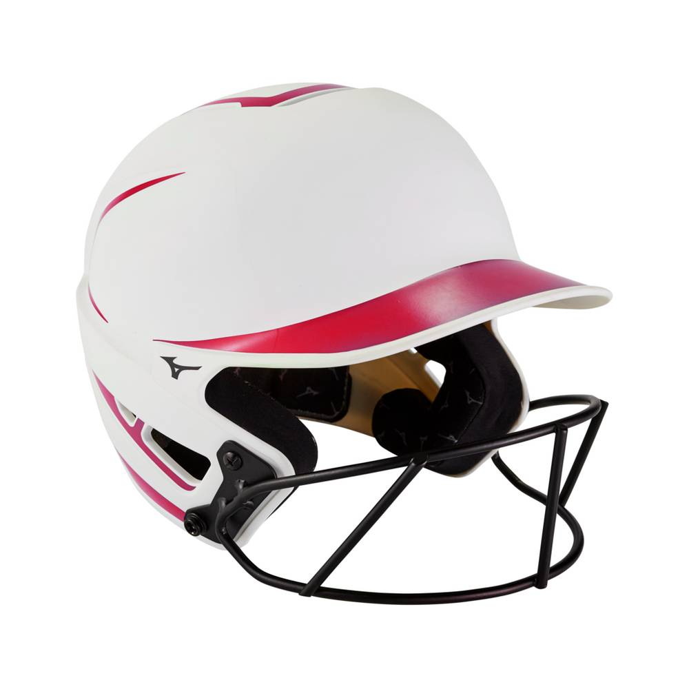 Casco Mizuno F6 Fastpitch Softball Batting Mujer Blancas/Rojas Baratas IZGV-69107